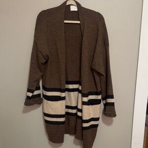 Brown Striped Women's Sweater